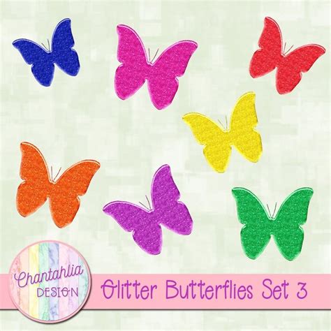Free Glitter Butterfly Clip Art 36 Colours Use Them In Your Digital
