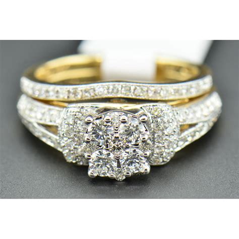 Jewelry For Less Diamond Bridal Set Engagement Ring And Wedding Band