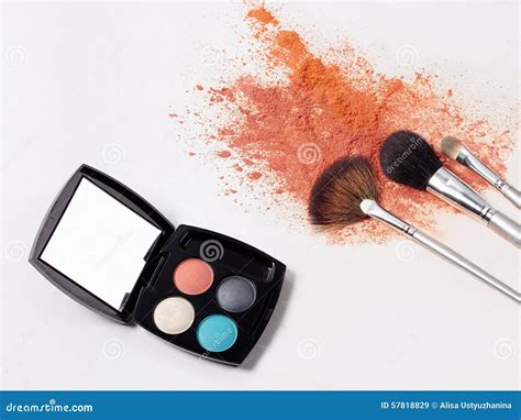 Still Life Cosmetics For Make Up Stock Image Image Of Brushes