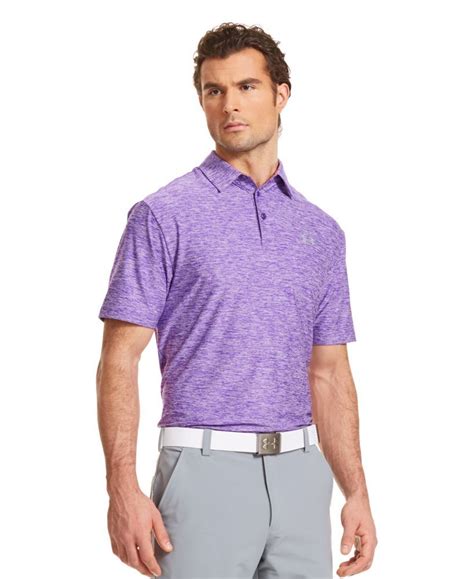 Under Armour Mens Ua Elevated Heather Golf Polo Shirts