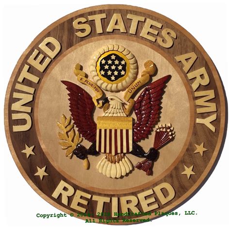 Army Plaque | Army Retired Plaque | Army Wooden Plaques