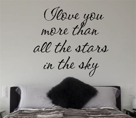 I Love You More Than All The Stars In The Sky Quote Vinyl Wall Decal Sticker Decor Designs