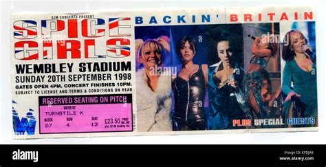Spice Girls Concert Ticket For Wembley Stadium London Britain