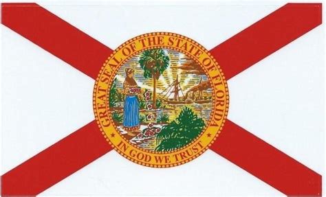 5in X 3in Florida State Flag Sticker Vinyl Vehicle Bumper Decal
