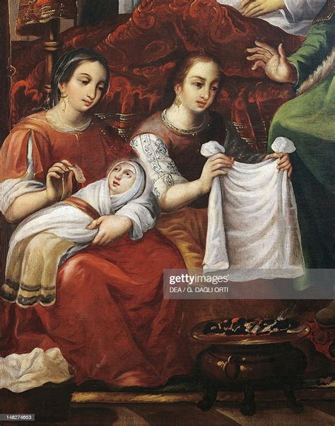 Birth Of Mary By Juan Correa Detail Mexico City Pinacoteca