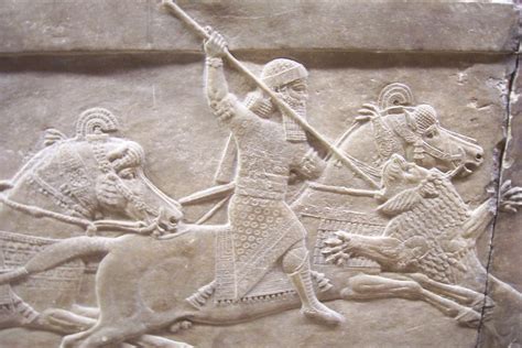 Assyrian King Ashurbanipal Lion Hunt Bc From Ninev Flickr