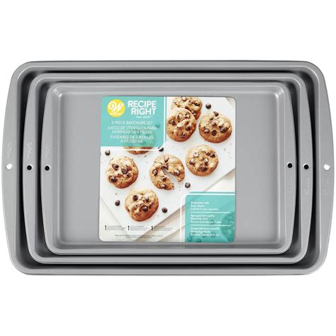 Wilton Recipe Right Non Stick Bakeware 3 Piece Cookie Pan Set Walmart