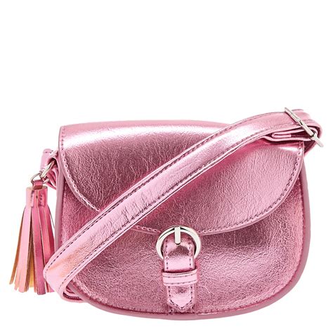 Metallic Pink Crossbody Bag Claires Us