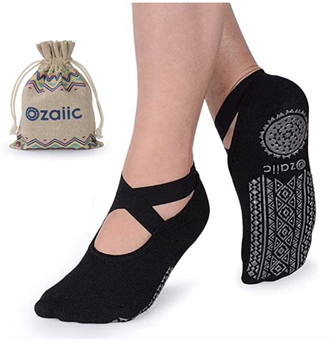 Womens Yoga Socks Non Slip Skid Pilates Barre Sock With Grips Ballet Shoes Pack Quick Delivery