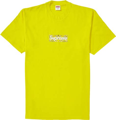 Supreme Bandana Box Logo Tee Yellow Novelship