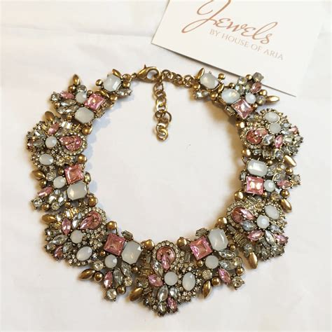 Alissa Pink Rhinestone Choker Jewels By House Of Aria