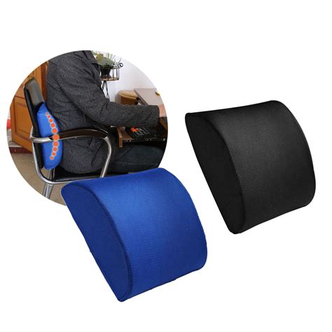 Before ordering a new lumbar support pillow, sit upright in the chair that you plan to use it with and have another person measure the distance. Memory Foam Coccyx Orthoped Seat + Back Support Lumbar ...