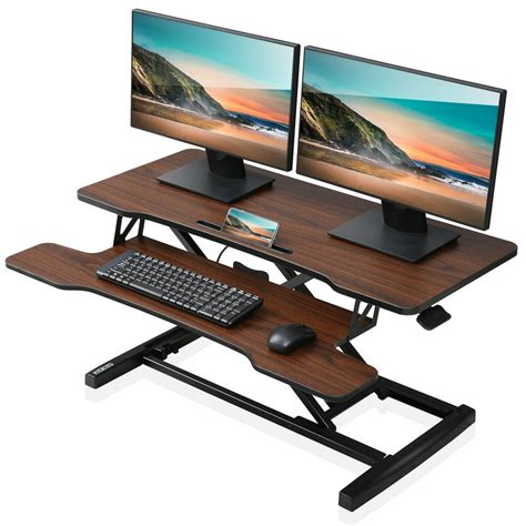 Fitueyes Standing Desk Converter 36inch Stand Up Desk Tabletop