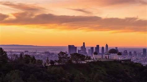 Los Angeles Sunrise Griffith Observatory Stock Footage Videohive