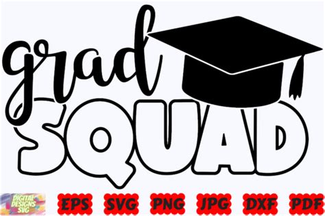 Grad Squad Svg Graduation Squad Svg Graphic By