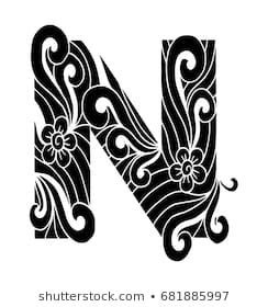 See more ideas about zentangle, zentangle patterns, doodles zentangles. Zentangle stylized alphabet. Letter N in doodle style ...