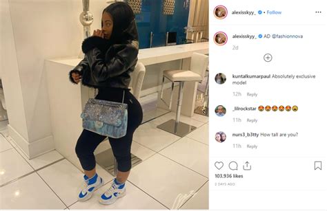 let me touch it alexis skyy s side profile leaves fans staring in wonder