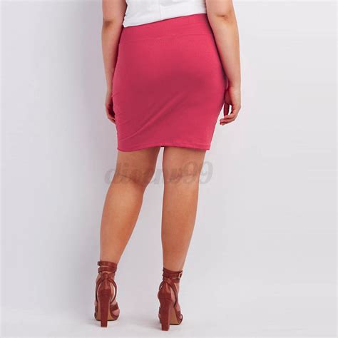 New Womens Sexy Micro Mini Skirt Five Colours Bodycon Dress Plus Size L