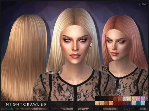The Sims Resource Lydia By Nightcrawler Sims 4 Hairs