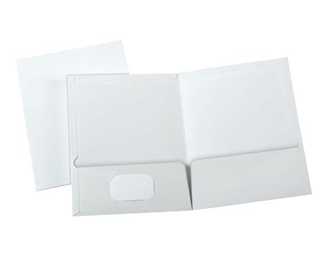 Oxford Laminated Twin Pocket Folders White