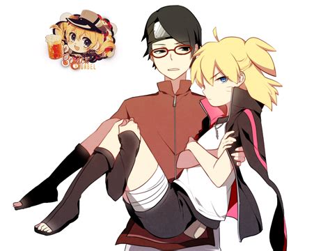 Boruto And Sarada Render By YounBel2000 By Younbel2000 Deviantart Com