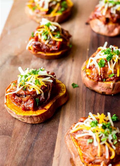 Also, i had already brined it earlier in the week. Barbecue Pulled Pork Sweet Potato Rounds Recipe ...
