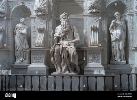 Mosesa Sculpture By The Italian High Renaissance Artist Michelangelo