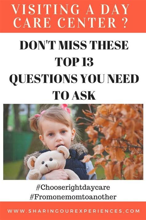 Top 13 Questions You Need To Ask Daycare Center Questions To Ask