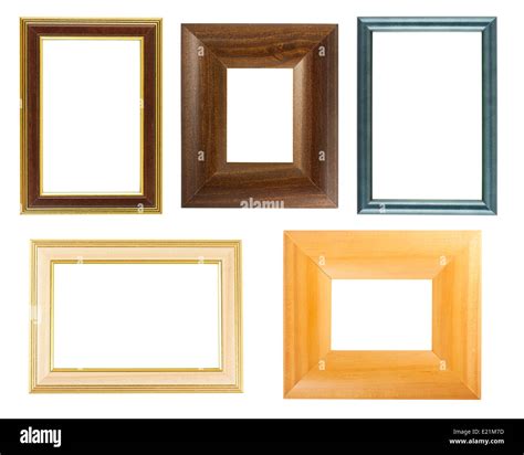 Collection Of Wooden Frames Stock Photo Alamy