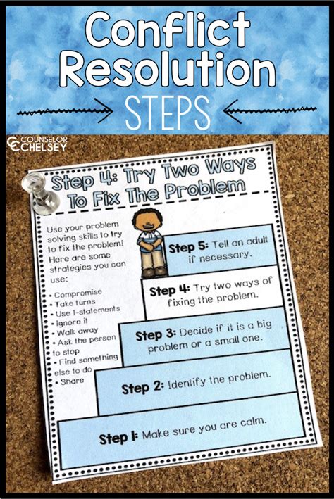 Conflict Resolution Worksheets And Posters — Counselor Chelsey Simple