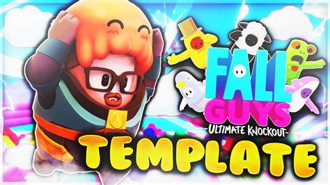 Fall Guys Ultimate Knockout Thumbnail Template Payhip