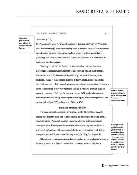 Apa Style Research Papers Example Of Format And Outline