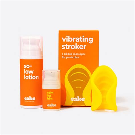 Vibrating Stroker Kit Penis Massager Toy Hello Cake