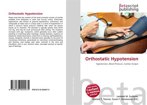 Orthostatic Hypotension 978 613 6 44447 5 613644447x 9786136444475