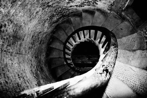 Light Black And White Spiral Staircase Image Free Photo
