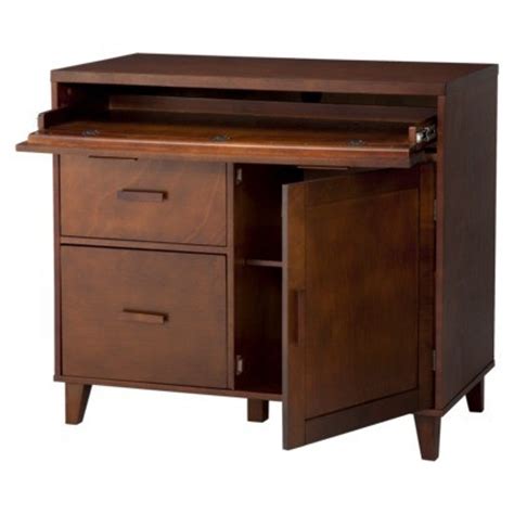 This versatile desk with sturdy angular legs has plenty of room for a laptop, a lamp, books or office essentials, and the single storage drawer accented with a sleek silver handle is useful for papers, pens and other office supplies. target - hidden computer desk | For the Home | Pinterest ...