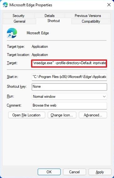How To Open Microsoft Edge Always Inprivate Mode On Windows 11