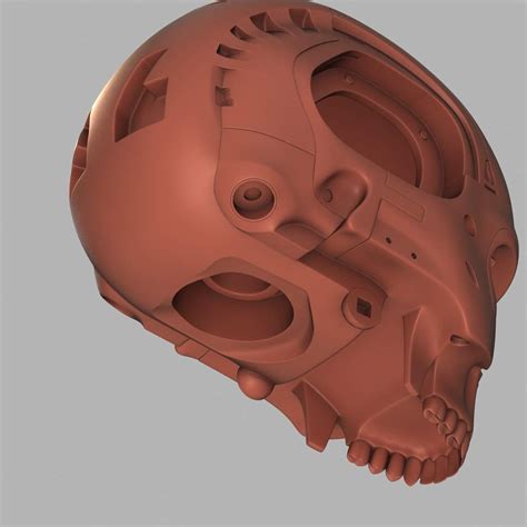 Terminator Genisys T 800 Skull Bust 3d Print Model By Thedjon