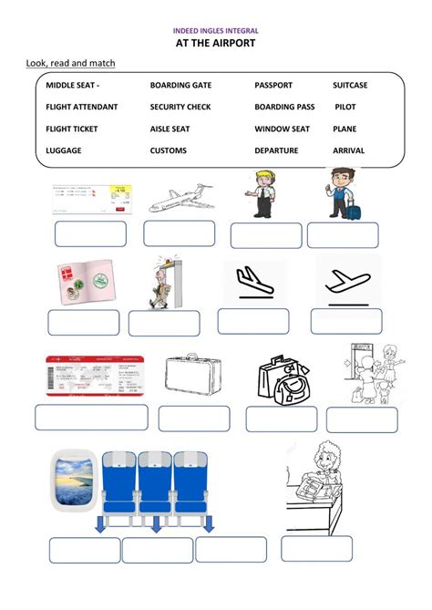 Airport Vocabulary Interactive Worksheet For Elementary You Can Do The Exercises Onl