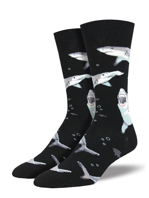 Shark Chums Crew Socks Mens Knock Your Socks Off