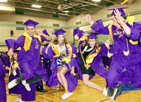 Photo Jumping For Joy At Graduation Peninsula Daily News