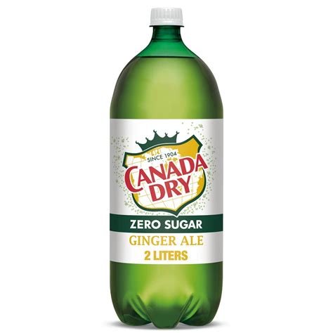 Canada Dry Zero Sugar Ginger Ale Soda 2 L Bottle