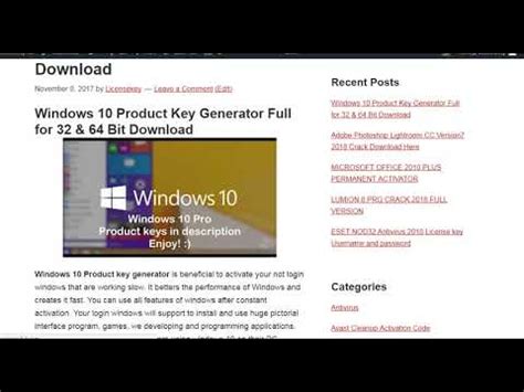 Millions of people have been using windows 10 product key generator for a long time, and they still use it without any problem. Windows 10 Product Key Generator - YouTube