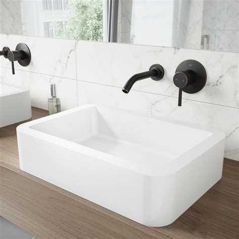 Our knowledgeable staff can help you build your dream bathroom. VIGO Petunia Matte Stone Vessel Sink and Olus Antique ...