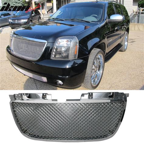 Compatible With 07 13 Gmc Yukon Denali B Mesh Style Chrome Front Grille