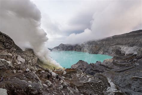 Kawah Ijen Volcano Crater Stock Photo Image Of Indonesia 57998852