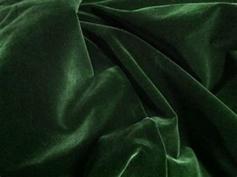 Dark Green Velvet Fabric 45 Wide Light Weight High Etsy