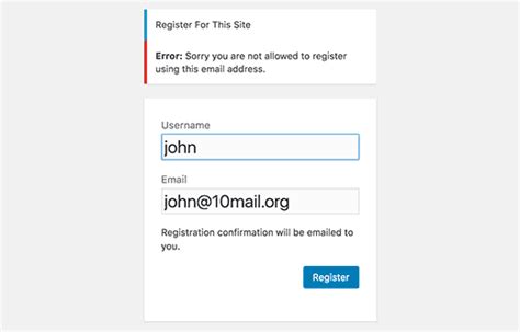 How To Block Disposable Email Addresses In Wordpress