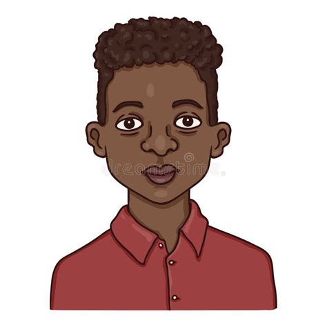 African American Boy Cartoon Face Stock Illustrations 2499 African
