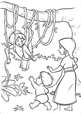 Ausmalbild kaa schlange ausmalbilder kostenlos zum ausdrucken malvorlage schlange giftschlange kostenlose ausmalbilder ausmalbild mogli zieht am schwanz von kaa der schlange jungle book. Mowgli in the Jungle coloring page | Free Printable ...